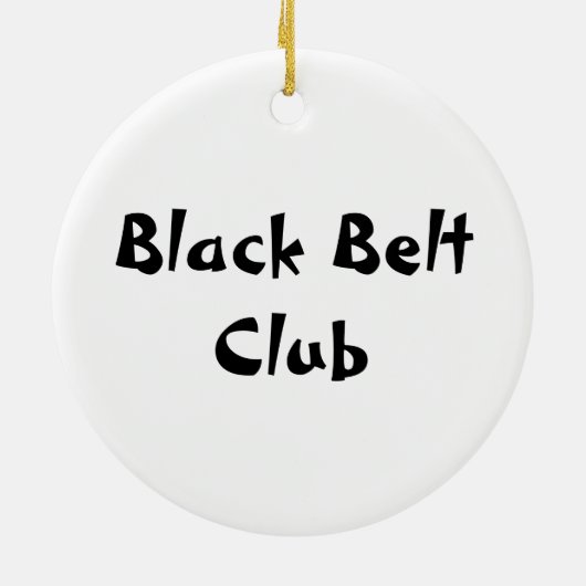 Zwarte gordel voor martial Arts 2e graads Keramisch Ornament (Achterkant)