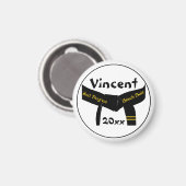 Zwarte gordel voor martial Arts 2e graads Magneet (Voorkant / Achterkant)