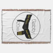 Zwarte gordel voor Martial Arts 4e graads Deken (Voorkant)