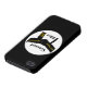 Zwarte gordel voor Martial Arts 4e graads iPhone Hoesje (Bovenkant)