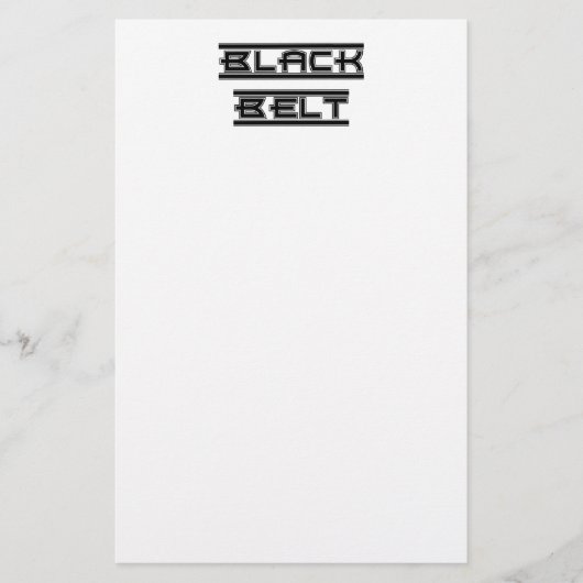 Zwarte gordel voor Martial Arts Briefpapier (Voorkant)