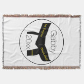 Zwarte gordel voor martial Arts First Degree Deken (Voorkant)