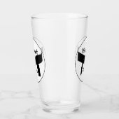 Zwarte gordel voor Martial Arts Glas (Rechts)