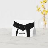 Zwarte gordel voor Martial Arts Kaart (Gele Bloem)