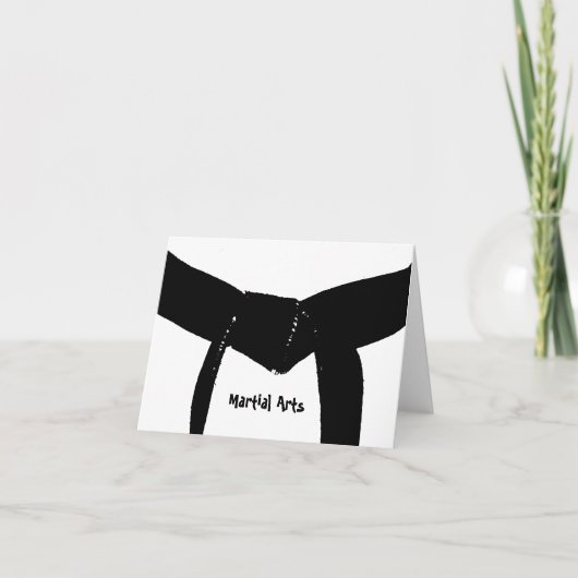 Zwarte gordel voor Martial Arts Kaart (Voorkant)