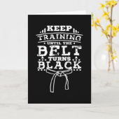 Zwarte gordel voor Martial Arts Kaart (Gele Bloem)