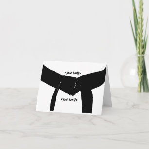 Zwarte gordel voor Martial Arts Kaart