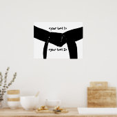 Zwarte gordel voor Martial Arts Poster (Keuken)