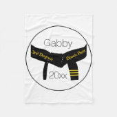 Zwarte gordel voor martiumarts, derde graad fleece deken (Voorkant)