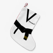 Zwarte gordel voor martiumarts, derde graad kleine kerstsok (Voorkant (Hangend))