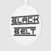 Zwarte gordel voor martiumarts ornament (voorkant)