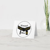 Zwarte gordel voor martiumarts van derde graad kaart (Voorkant)