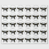 Zwarte gordel voor martiumarts van eerste graad cadeaupapier (Vlak)