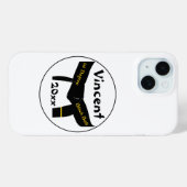 Zwarte gordel voor martiumarts van eerste graad Case-Mate iPhone case (Achterkant (horizontaal))