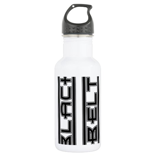 Zwarte gordel voor martiumarts waterfles  (Voorkant)