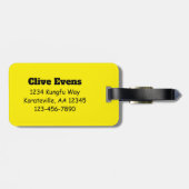 Zwarte gordel voor ongevalsProne Bagagelabel (Achterkant horizontaal)