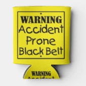 Zwarte gordel voor ongevalsProne Blikjeskoeler (Voorkant)