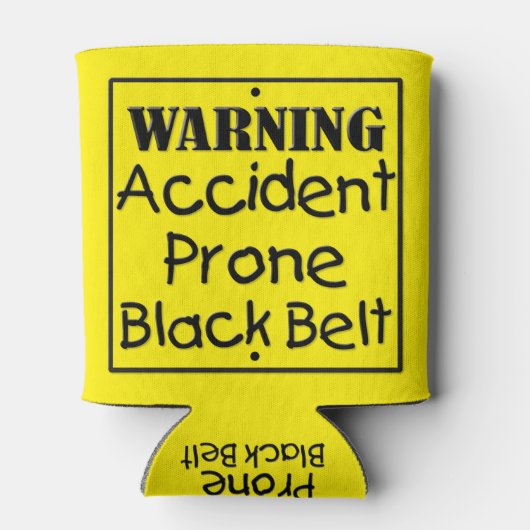 Zwarte gordel voor ongevalsProne Blikjeskoeler (Achterkant)