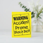 Zwarte gordel voor ongevalsProne Briefkaart (Staand voorkant)