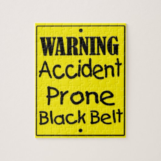 Zwarte gordel voor ongevalsProne Legpuzzel (Verticaal)