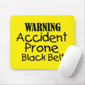 Zwarte gordel voor ongevalsProne Muismat (Met muis)