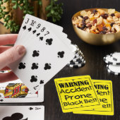 Zwarte gordel voor ongevalsProne Pokerkaarten (Insitu)