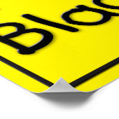 Zwarte gordel voor ongevalsProne Poster (Hoek)