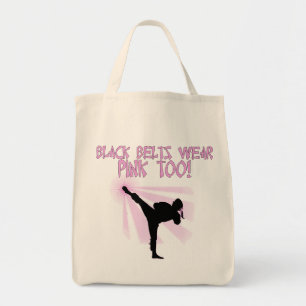 Zwarte gordels Draag ook roze! Tote Bag