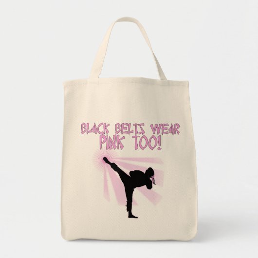 Zwarte gordels Draag ook roze! Tote Bag (Voorkant)
