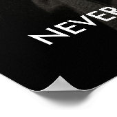 Zwarte gordels geven nooit op poster (Hoek)