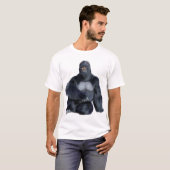 Zwarte Gorilla Aap T-shirt (Voorkant volledig)