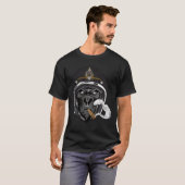 Zwarte Gorilla Funny Biker Ape Helm Cigar Rider S T-shirt (Voorkant volledig)