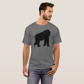 zwarte gorilla met aap t-shirt (Voorkant volledig)