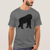 zwarte gorilla met aap t-shirt (Voorkant)