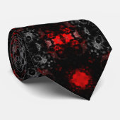 Zwarte Goth-patroon Stropdas (Opgerold)