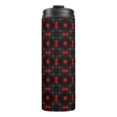 Zwarte Goth-patroon Thermosbeker (Voorkant)