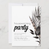 Zwarte Gothic Boho Housewarming Party Invite Kaart (Voorkant)