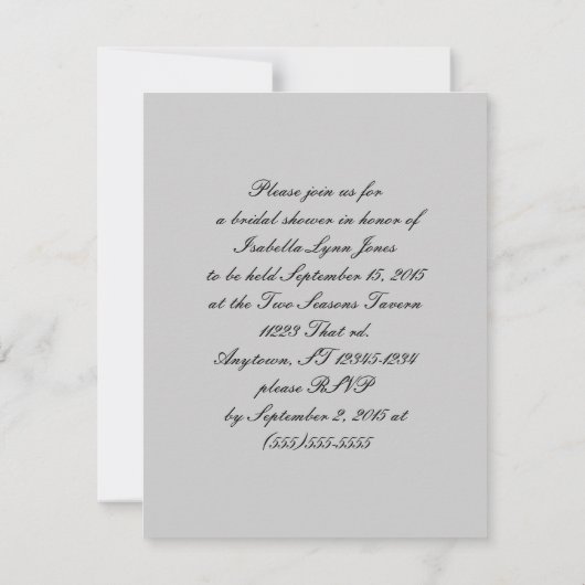 Zwarte Gothic en diamant Kaart (Achterkant)