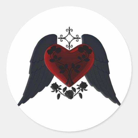 Zwarte Gothic Harde Stickers (Voorkant)