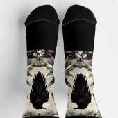 Zwarte Gothic met Crow Raven Sokken (Top)