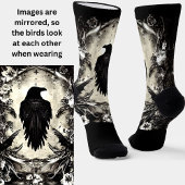 Zwarte Gothic met Crow Raven Sokken
