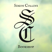 Zwarte Gothic Monogram Naam Medieval Bookshop Raamsticker (Vel 3)