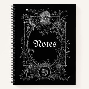 Zwarte Gothic Notitieboek