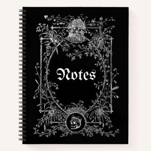 Zwarte Gothic Notitieboek (Voorkant)