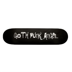 ZWARTE GOTHIC PUNK ANGEL SKATEBOARD