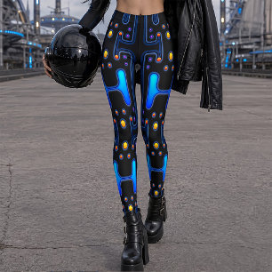 Zwarte Gothische Ruimte Meisje Mechanische Android Leggings