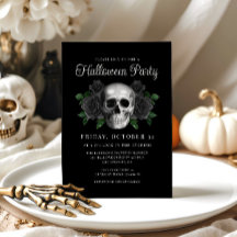 Zwarte Gotische Bloemrijke Schedel Halloween Uitno