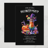 Zwarte gotische cocktails Halloween Kaart (Voorkant / Achterkant)