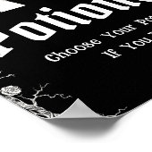 Zwarte Gotische Halloween Skeleton Potions Teken Poster (Hoek)