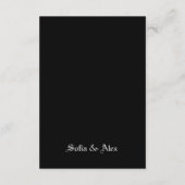 Zwarte gotische jurk bruiloft Enclosure Kaart (Achterkant)